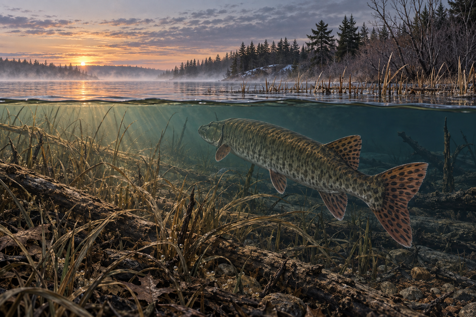 Illustration for The Next Musky Generation Starts on the Bottom